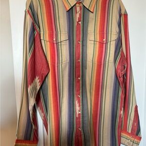 Colorful Striped Button-Up Shirt